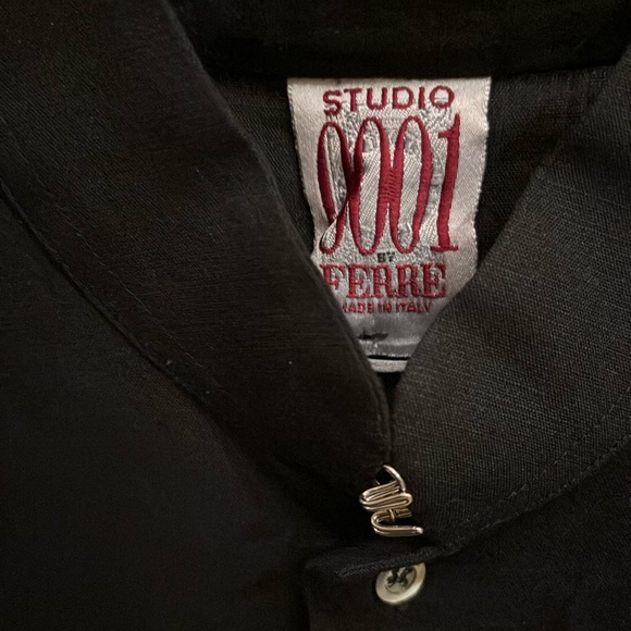 Men’s Vintage Studio Ferrè linen shirt - Picture 2 of 9